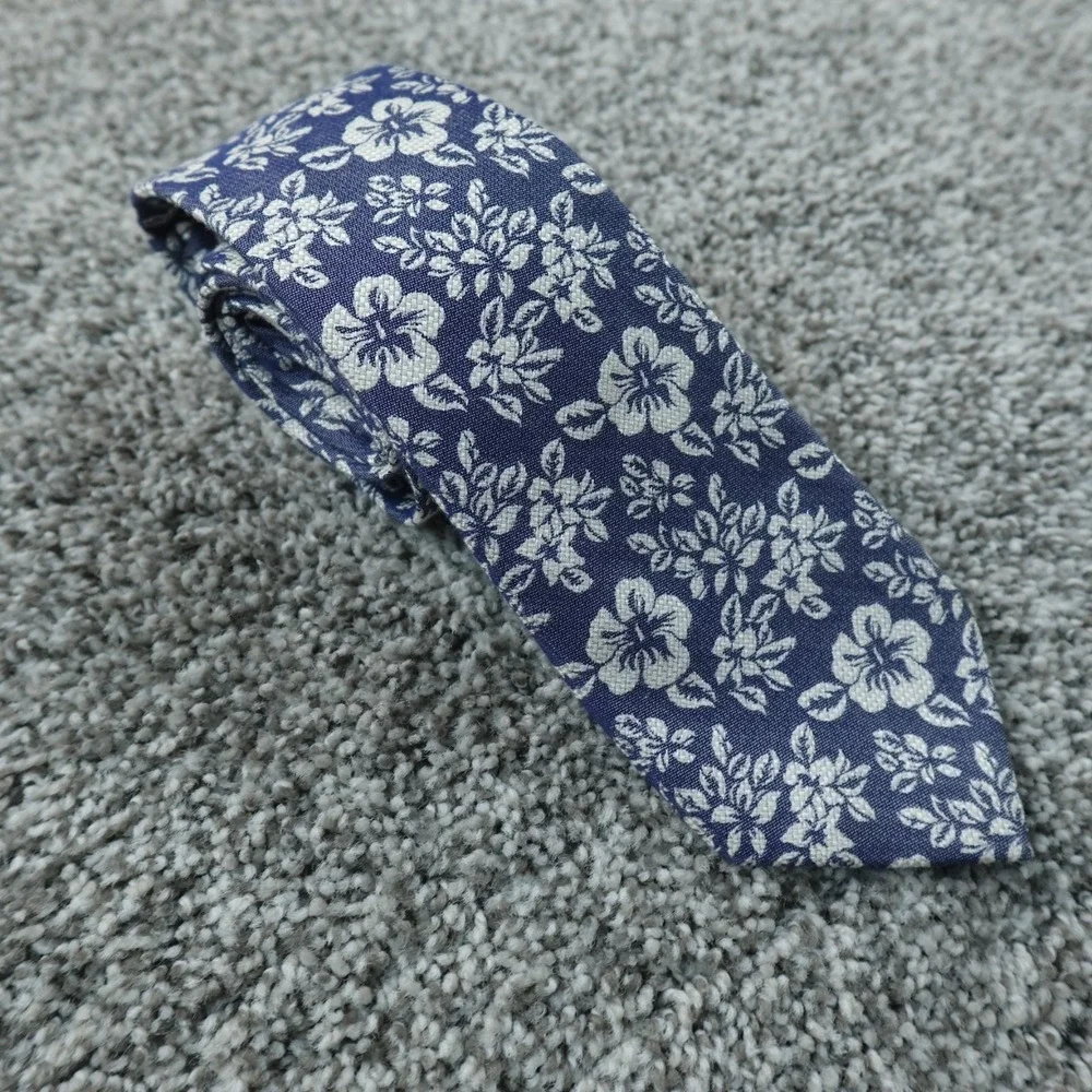 Ralph Lauren Neck Tie Mens Blue Floral Business Work Career Silk Blend Preppy